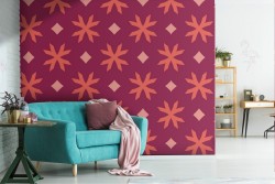 Vintage geometric wallpaper decoration.