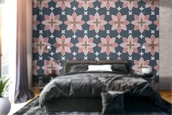 Vintage geometric wallpaper decoration.