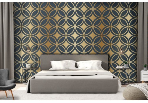 Vintage geometric wallpaper decoration.