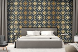 Vintage geometric wallpaper decoration.