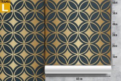 Vintage geometric wallpaper decoration.