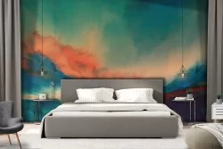 Carta da Parati Dipinti e Acquerelli Cielo Moderna Natura