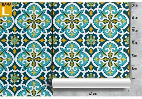 Vintage tile wallpaper decoration. 2