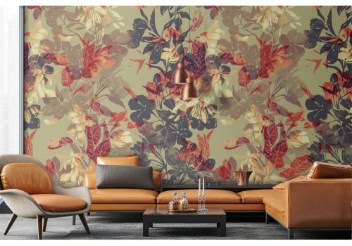 Wallpaper decoration nature abstract flowers.