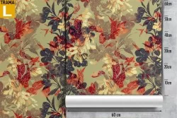 Carta da Parati decorazione natura fiori astratti.