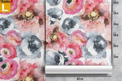 Carta da Parati decorazione natura fiori vintage.