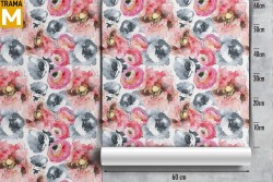 Carta da Parati Dipinti e Acquerelli Fiori Natura