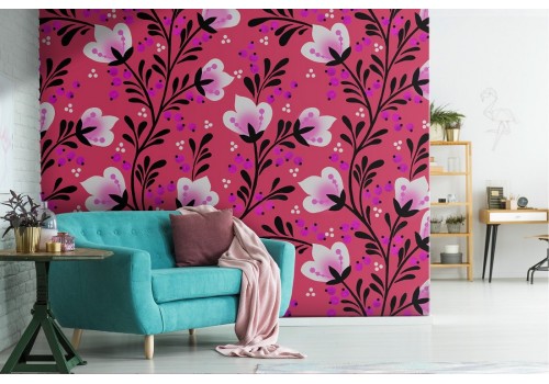 Wallpaper decoration nature flowers.