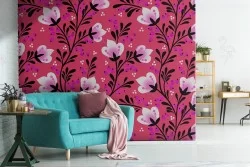 Wallpaper decoration nature flowers.