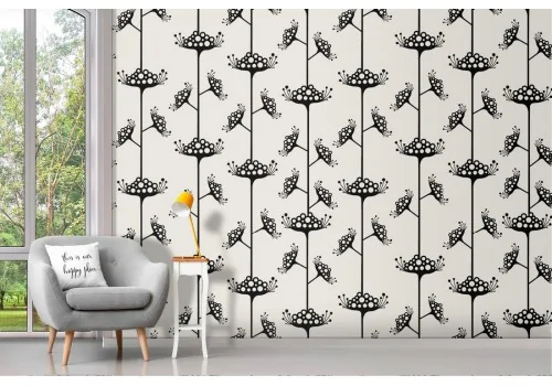 Wallpaper vintage decoration stylized flowers.191