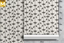 Stylized Vintage Nature Flowers Wallpaper