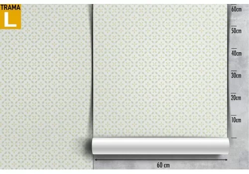 Carta da Parati decorazione vintage fiori stilizzati. 2