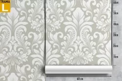 Carta da Parati decori damasco classici vintage.