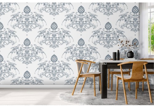 Damask vintage pattern wallpaper.