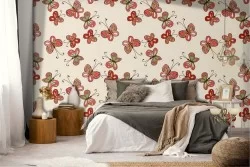 Butterflies nature pattern modern wallpaper.