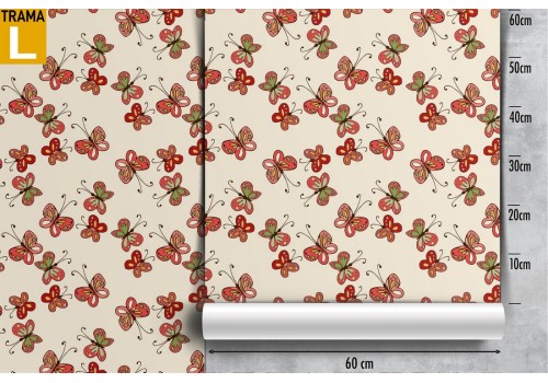 Carta da Parati farfalle natura pattern moderno. 2