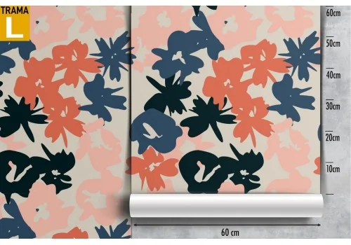 Abstract flowers modern nature wallpaper. 2