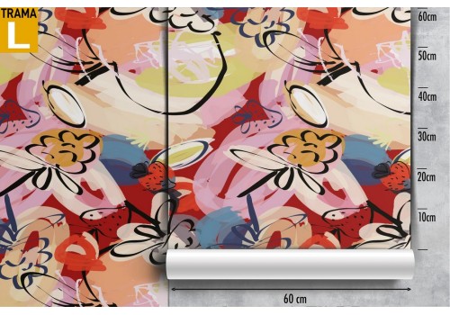 Abstract flowers modern nature wallpaper. 2