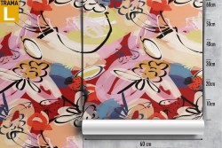 Abstract flowers modern nature wallpaper.