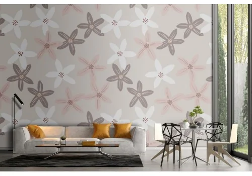 Abstract flowers modern nature wallpaper.203