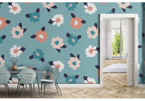 Carta da Parati fiori astratti natura moderna.