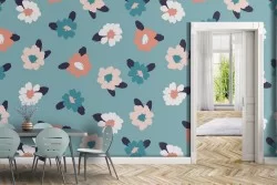 Carta da Parati fiori astratti natura moderna.