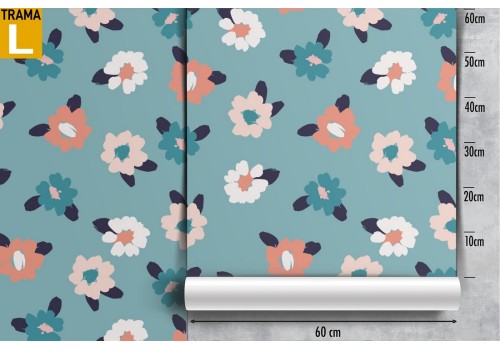 Abstract flowers modern nature wallpaper. 2