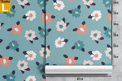 Abstract flowers modern nature wallpaper.