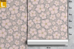 Abstract flowers modern nature wallpaper.