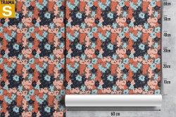 Carta da Parati Design e Stili Flora e Fauna Astratta Fiori Moderna Natura