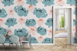 Carta da Parati fiori astratti natura moderna.