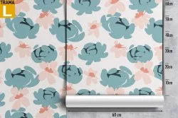 Abstract flowers modern nature wallpaper.