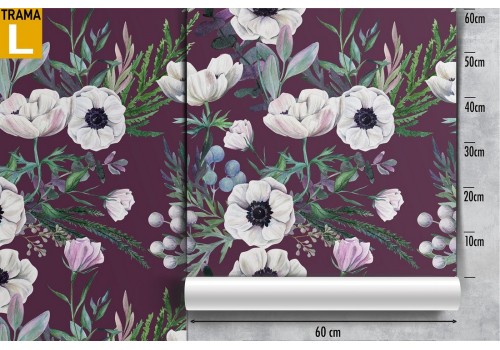 White flowers modern decoration wallpaper. 2