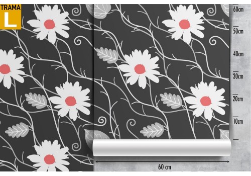 White flowers nature modern design wallpaper. 2