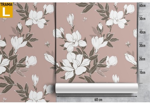 White flowers nature modern design wallpaper. 2