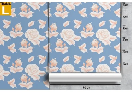 Carta da Parati fiori bianchi natura design moderno. 2