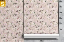 Carta da Parati Design e Stili Flora e Fauna Fiori Natura Vintage