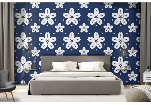 White flowers nature vintage pattern wallpaper.216