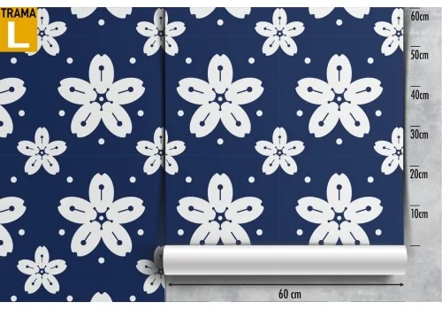 White flowers nature vintage pattern wallpaper. 2