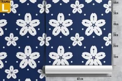 White flowers nature vintage pattern wallpaper.