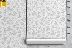 Vintage stylized nature white flowers wallpaper.