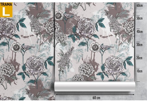 Vintage nature white flowers wallpaper. 2