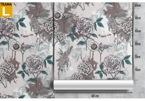 Vintage nature white flowers wallpaper. 2