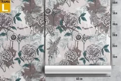 Vintage nature white flowers wallpaper.