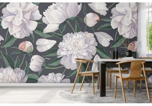 Vintage nature white flowers wallpaper.222