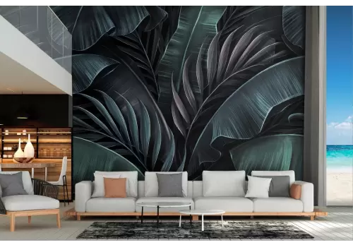 Carta da Parati foglie tropicali natura decorazione