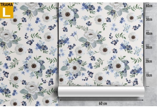 Vintage nature white flowers wallpaper. 2