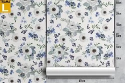 Vintage nature white flowers wallpaper.