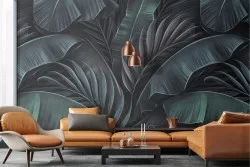 Tropical leaves wallpaper nature decoration