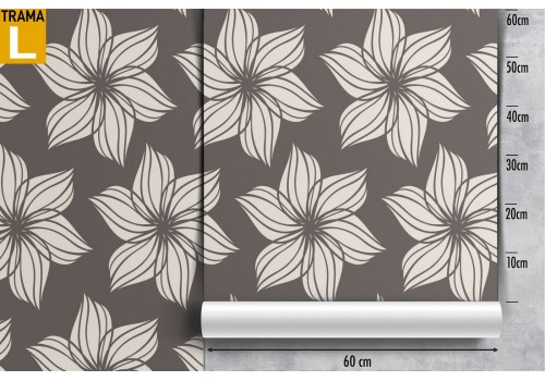 White flowers vintage nature pattern wallpaper. 2